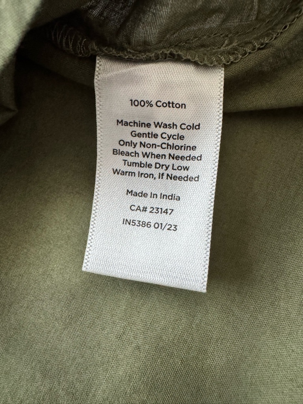 NWT Talbots Olive Green Embroidered Eyelet Sleeve Ruffle Neck Blouse Size Medium - Picture 12 of 15